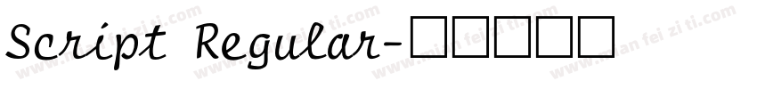 Script Regular字体转换